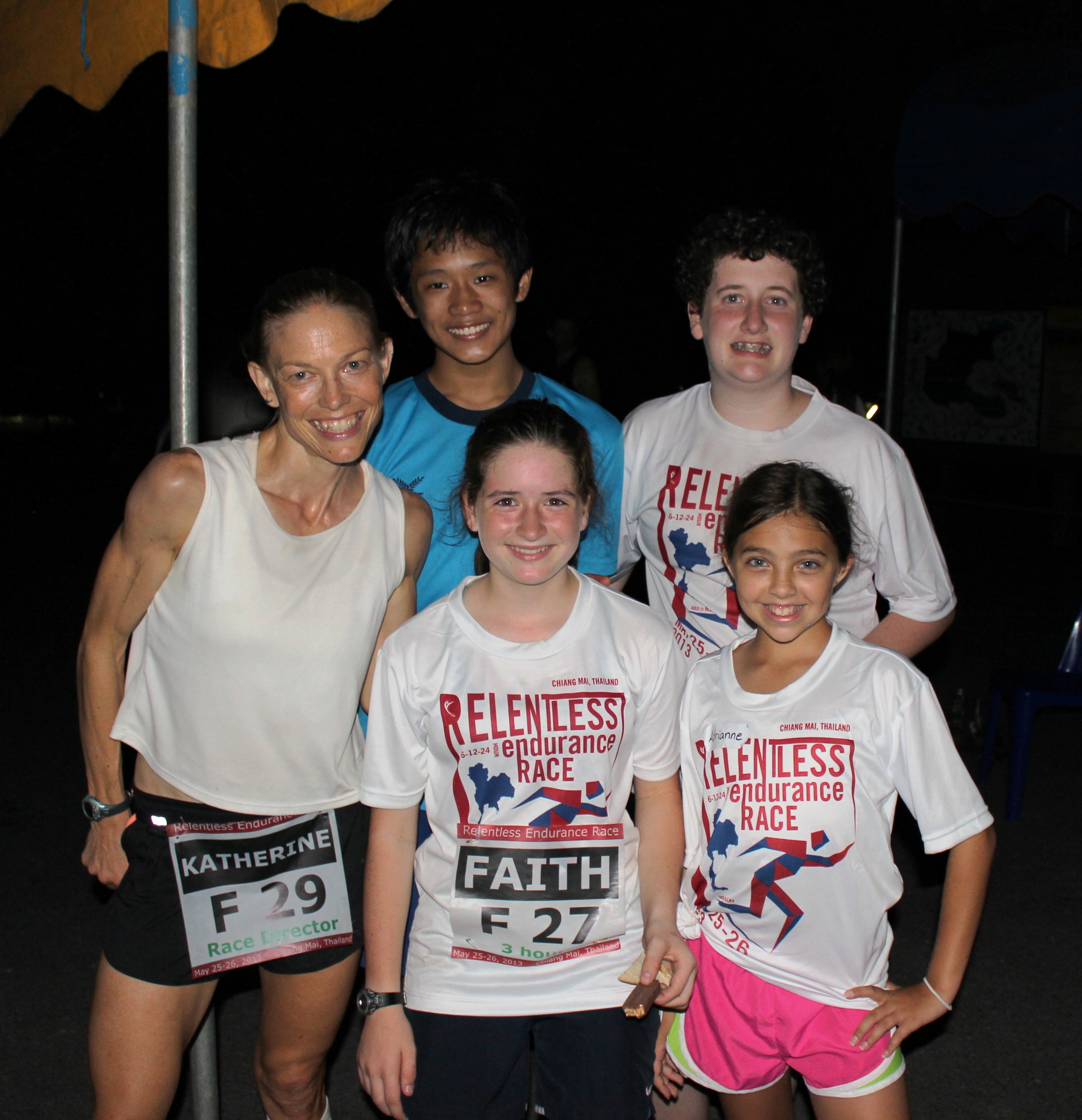 The under-18 3-hour runners and aid station crew! 