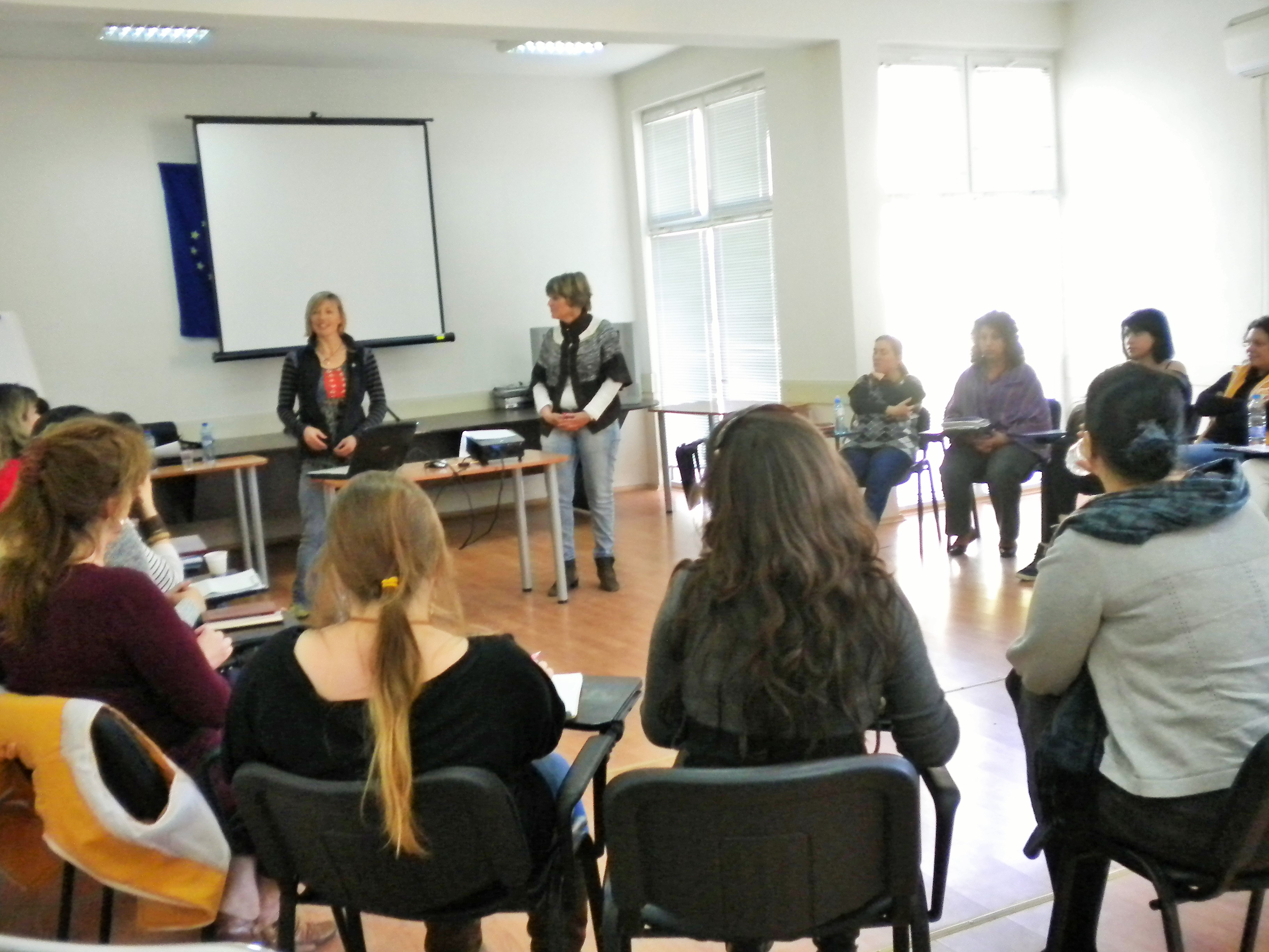 Sharing about self care with Bulgarian colleagues