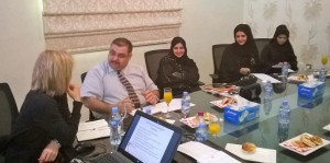 some of the social workers serving trafficked women in Qatar
