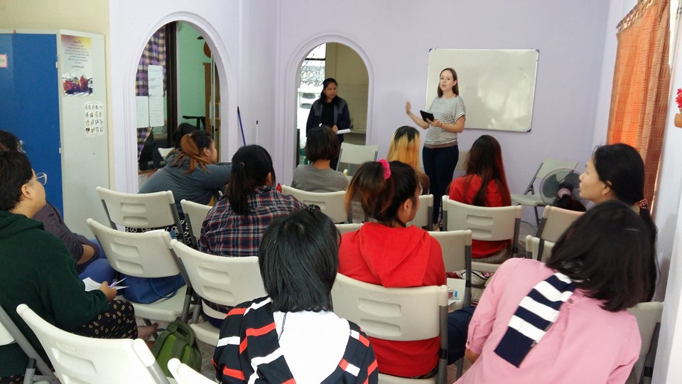 Jess teaching at The Well